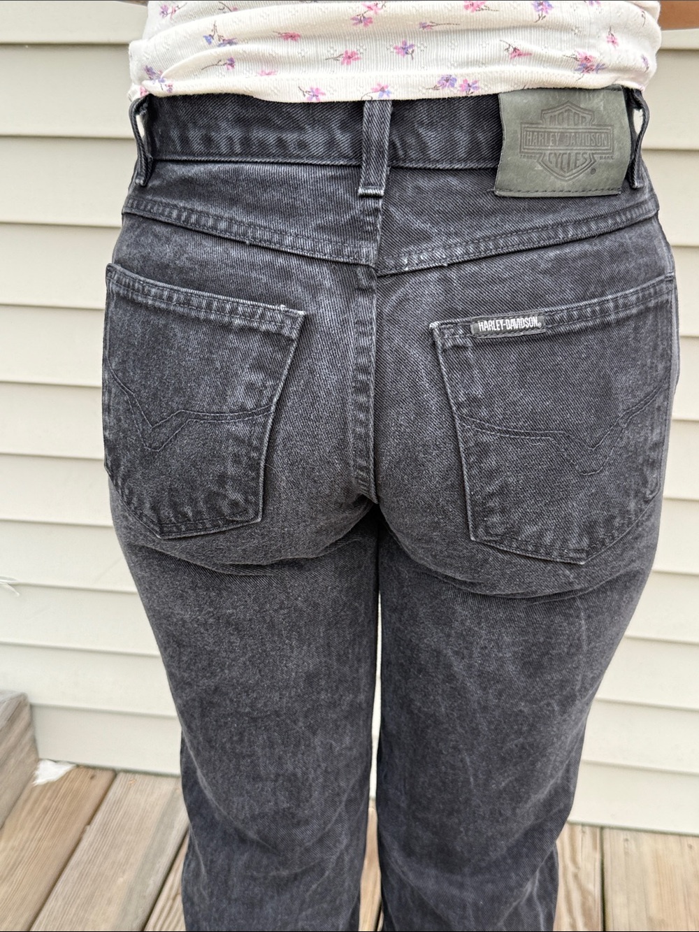 Harley-Davidson Women's Black Straight Leg Jeans